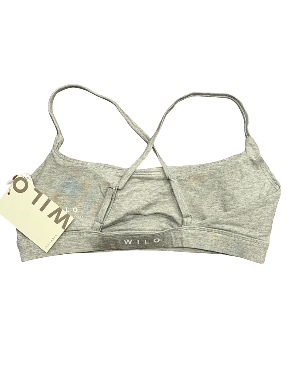 Wilo The Label Heather Gray Crossback Bra & Flare Legging Lounge Set NWT - Picture 6 of 9